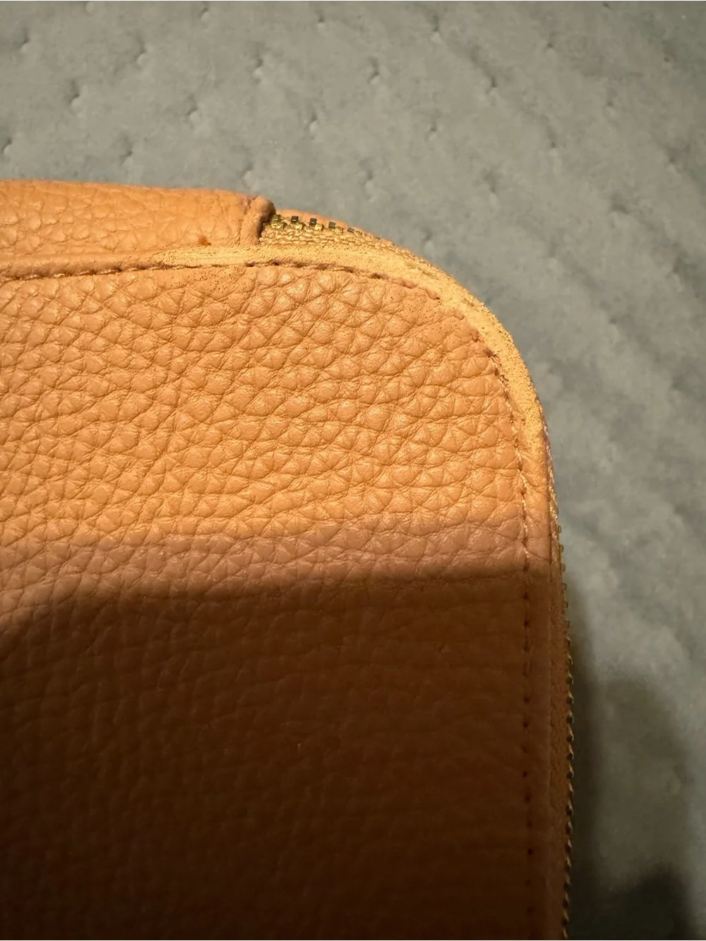 NEW Luxe Rose Textured Leather Double-Zip Cosmetic Case - Picture 13 of 13